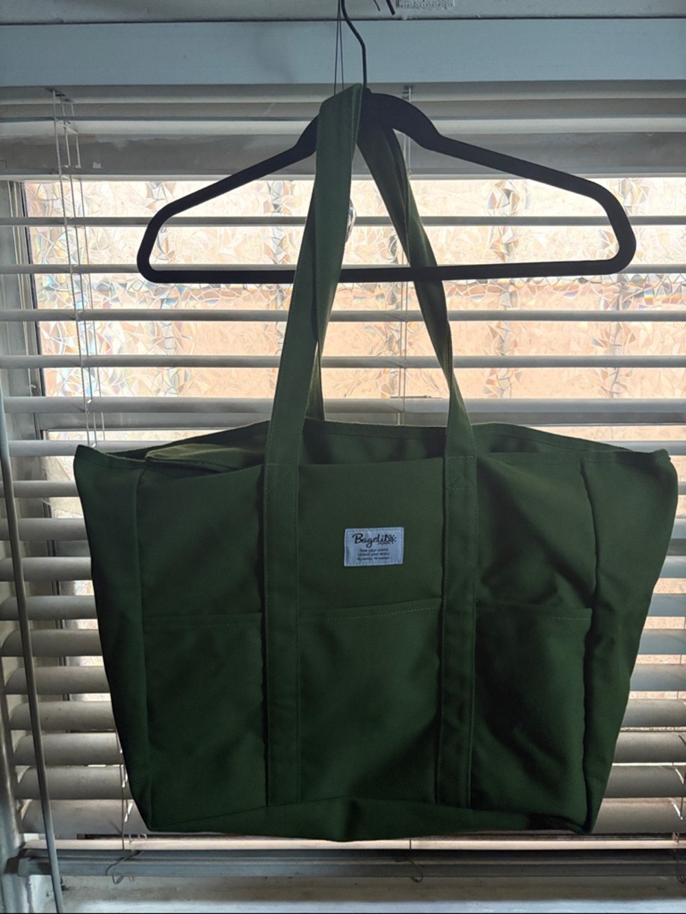 Green Canvas Tote Bag